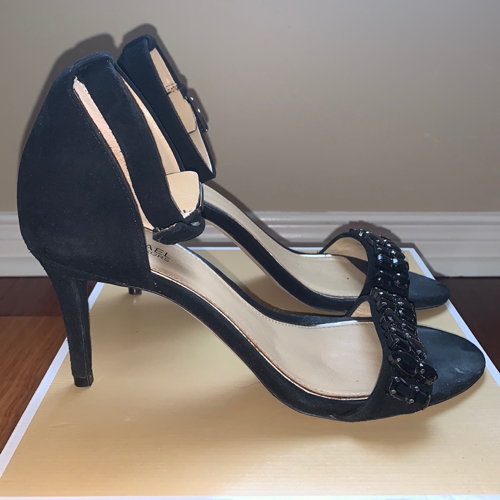MK Sylvie Suede Heels - Picture 3 of 9